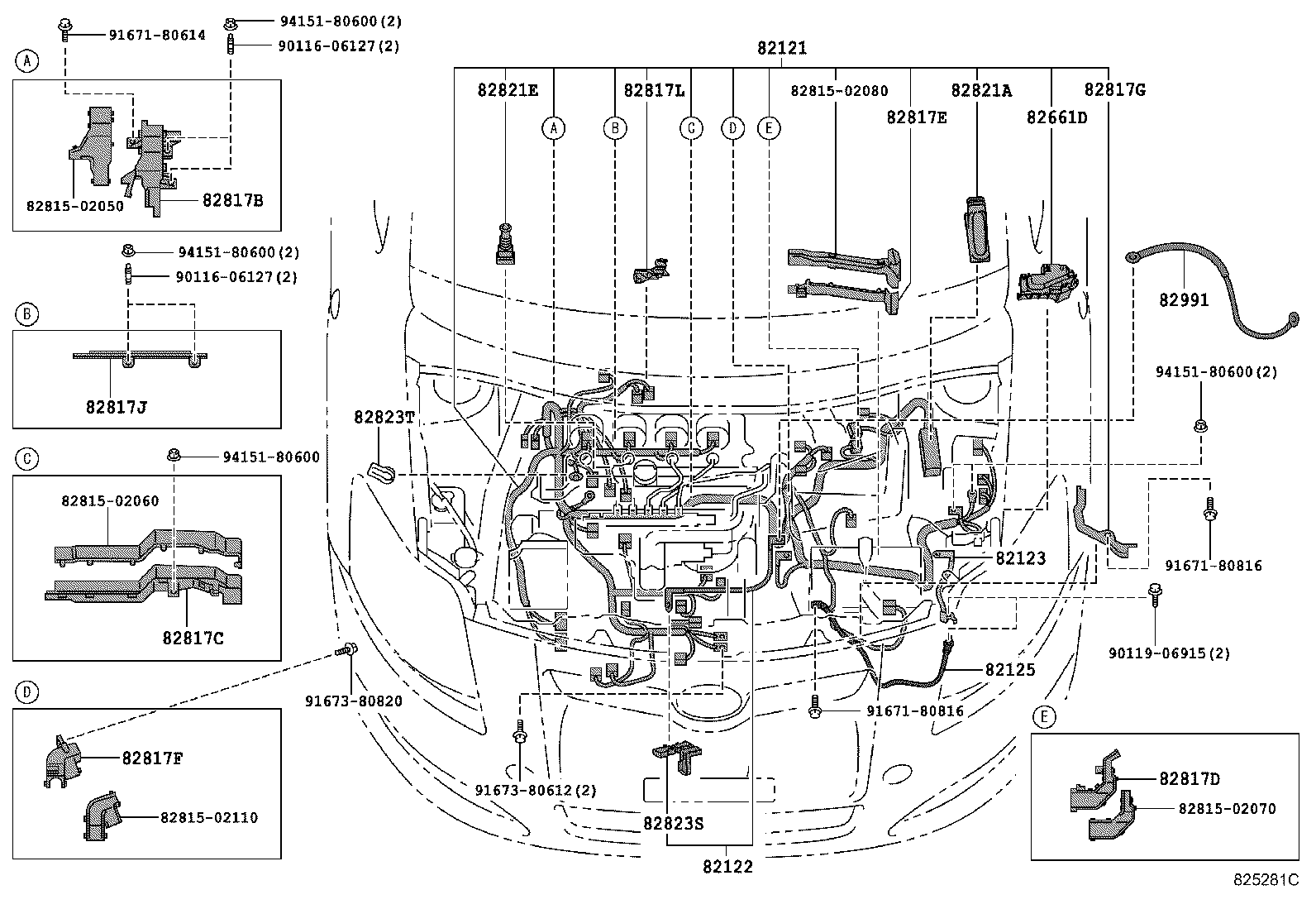82817-12860 PROTECTOR, WIRING HARNESS, NO.3 product image