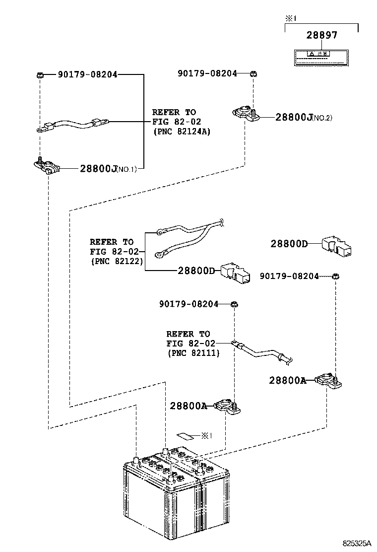 28897-78040 PLATE, BATTERY CAUTION product image