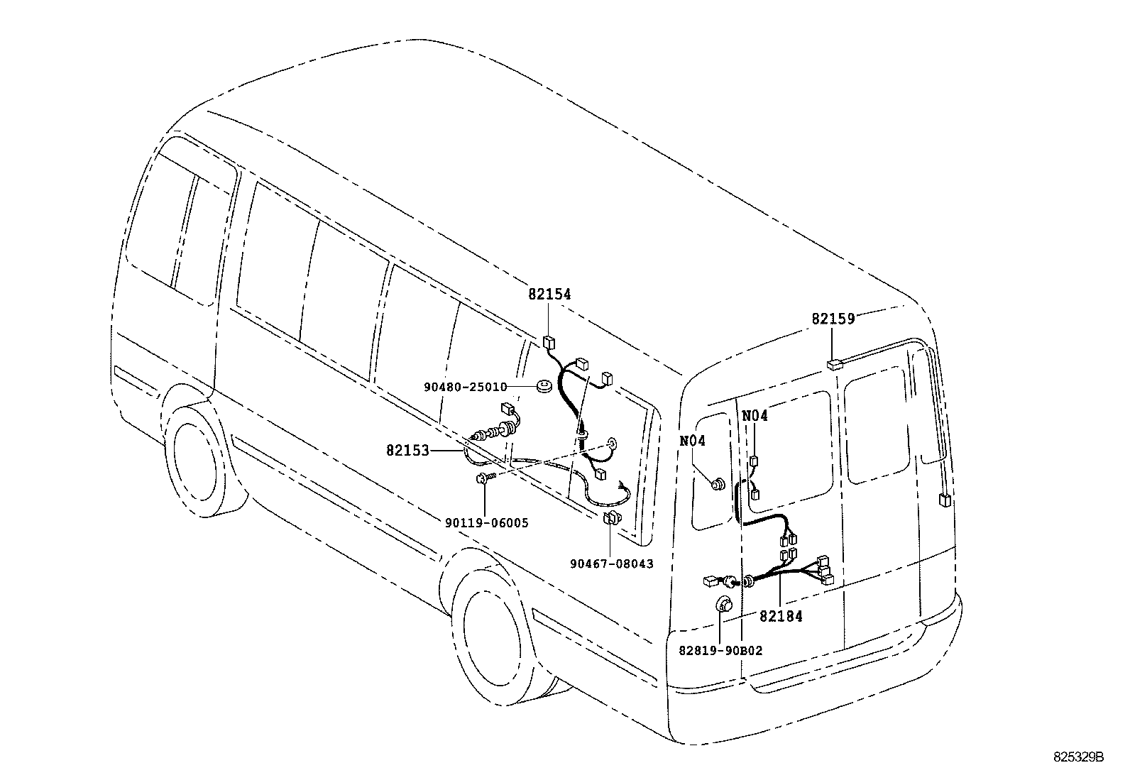 82122-36130 WIRE, ENGINE, NO.2 product image