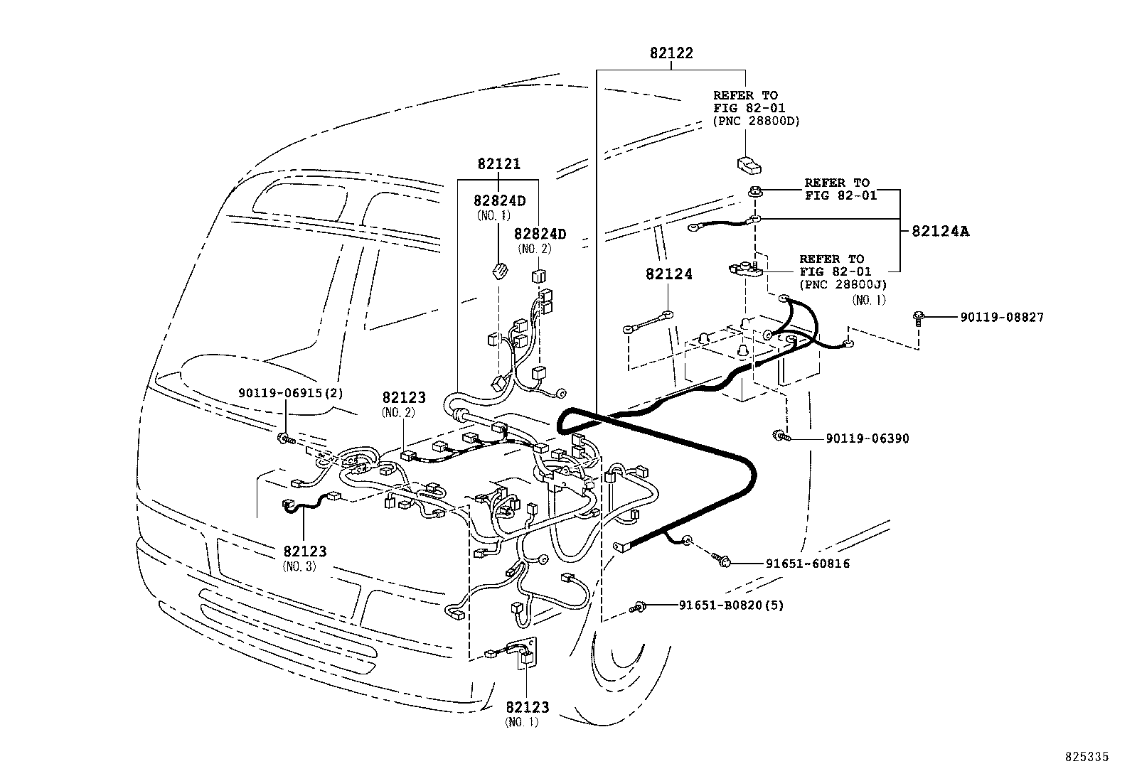 82122-36130 WIRE, ENGINE, NO.2 product image