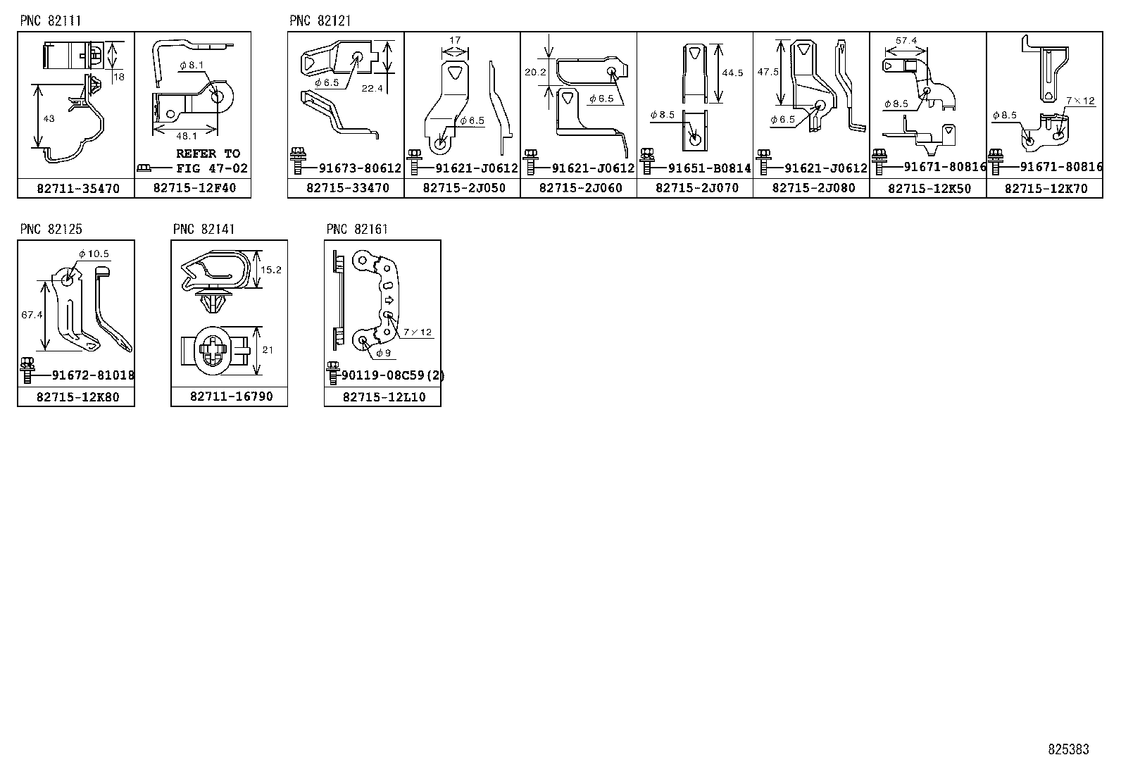 82191-12070 WIRE, FRONT SEAT, RH product image