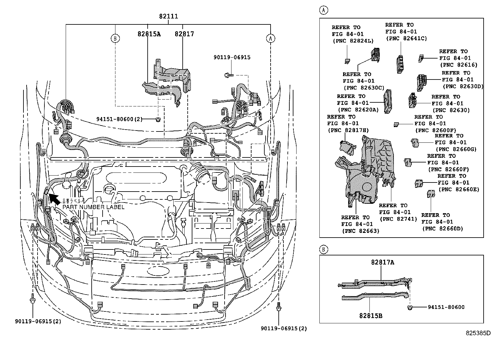 Toyota 82152-12L22 WIRE, FRONT DOOR, LH