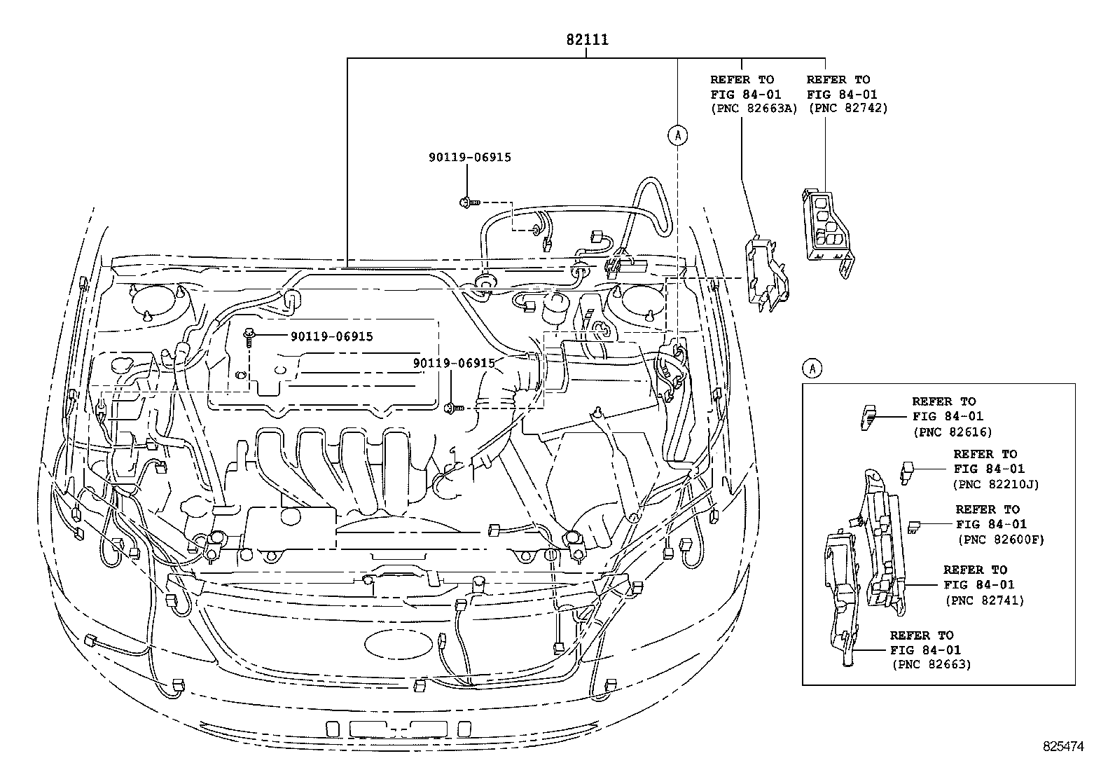 82124-02030 WIRE, ENGINE, NO.4 product image