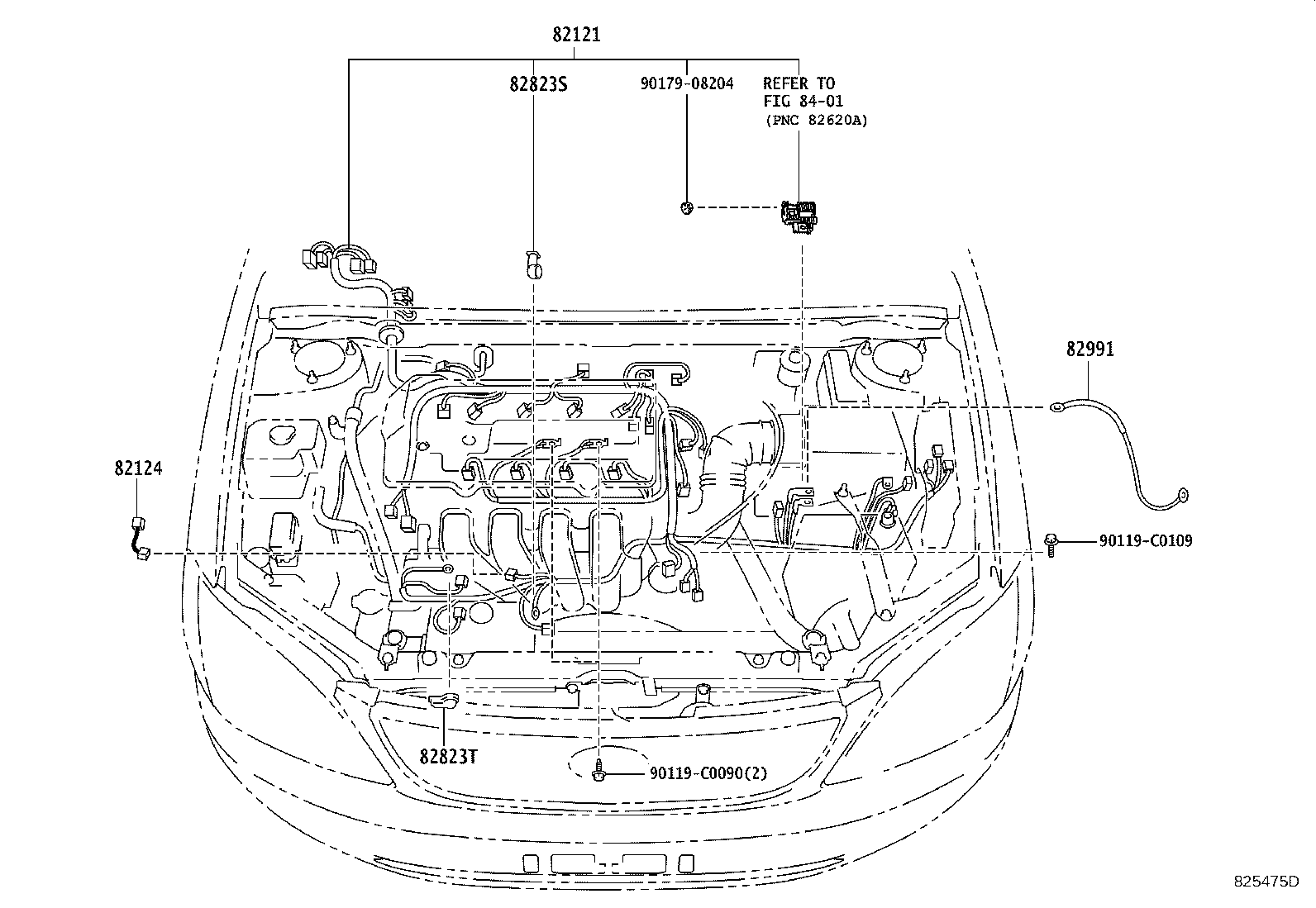 82124-02030 WIRE, ENGINE, NO.4 product image