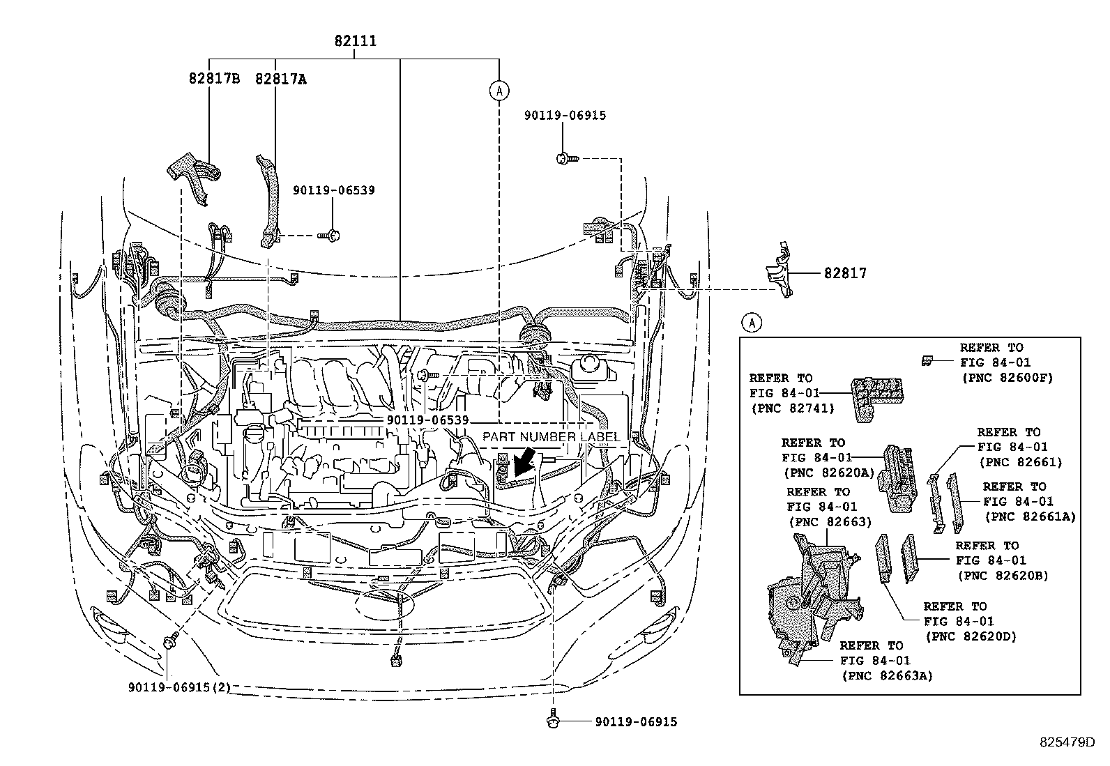 82817-48A90 PROTECTOR, WIRING HARNESS, NO.2 product image