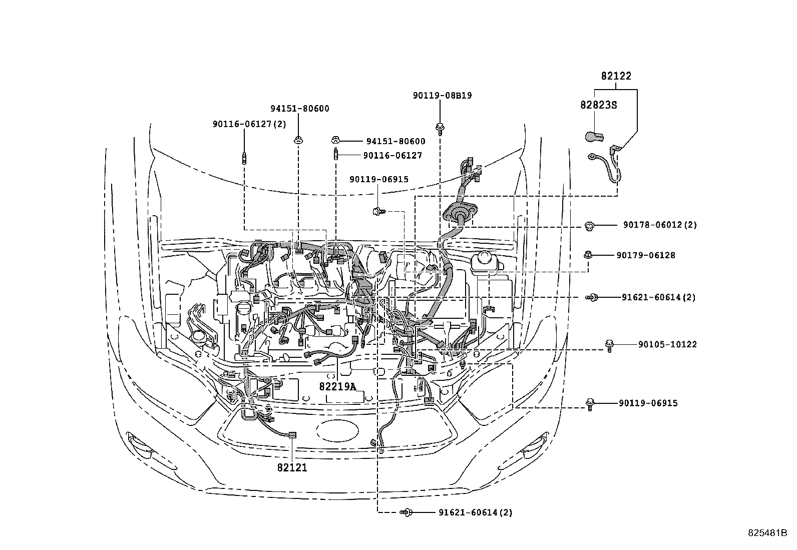 82817-48A90 PROTECTOR, WIRING HARNESS, NO.2 product image