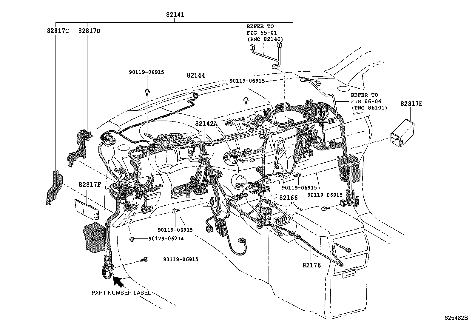 82817-48A90 PROTECTOR, WIRING HARNESS, NO.2 product image