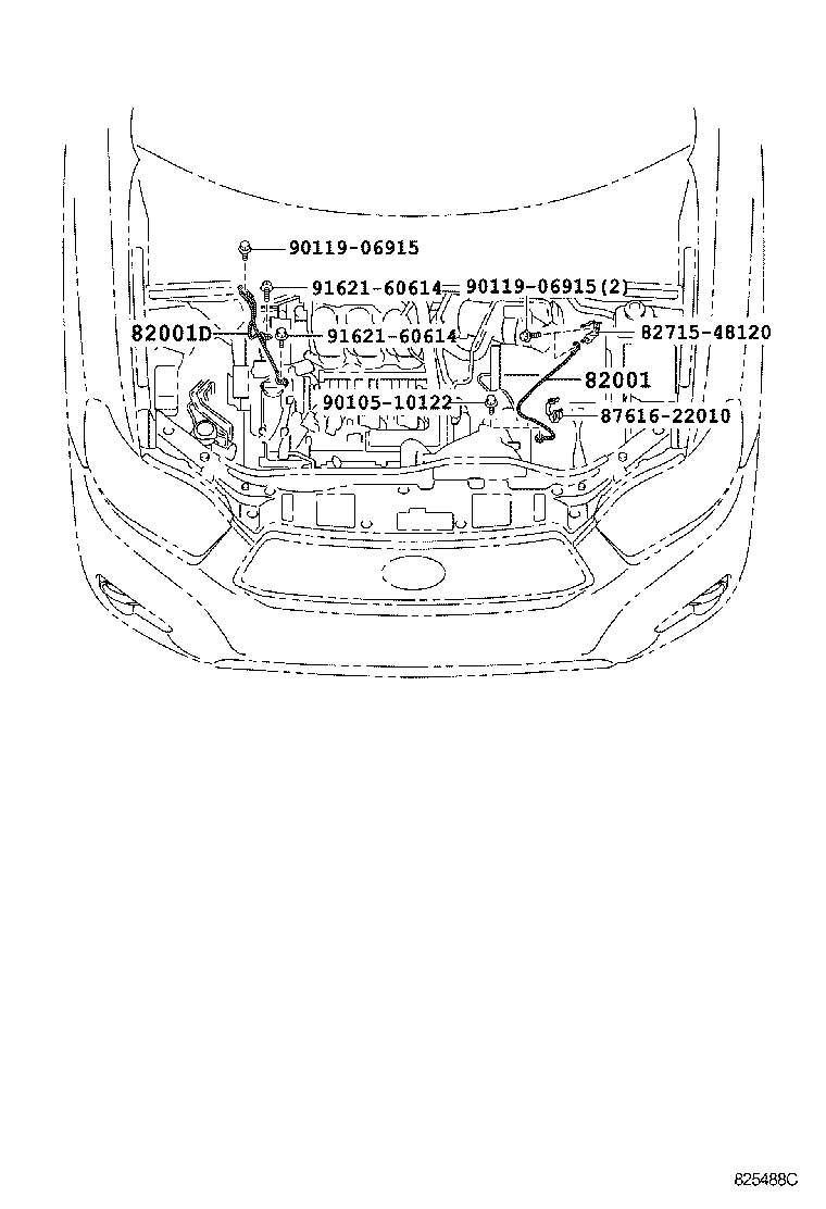 82817-48A90 PROTECTOR, WIRING HARNESS, NO.2 product image