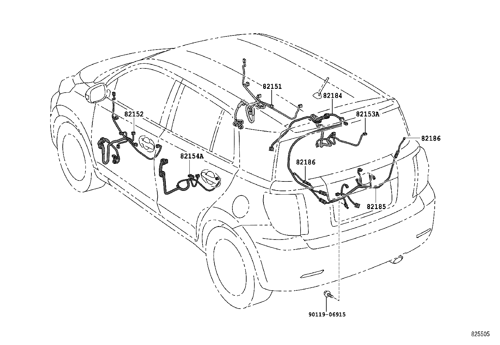 82191-33140 WIRE, FRONT SEAT, RH product image