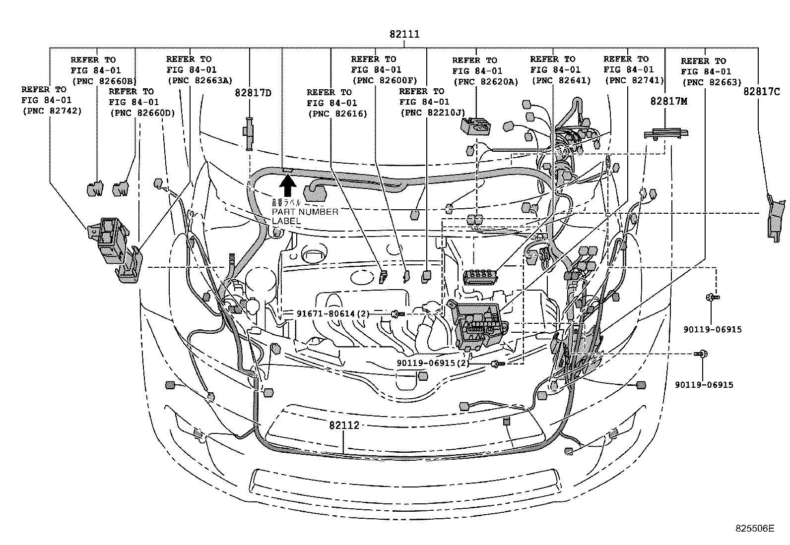Toyota 82152-52P10 WIRE, FRONT DOOR, LH