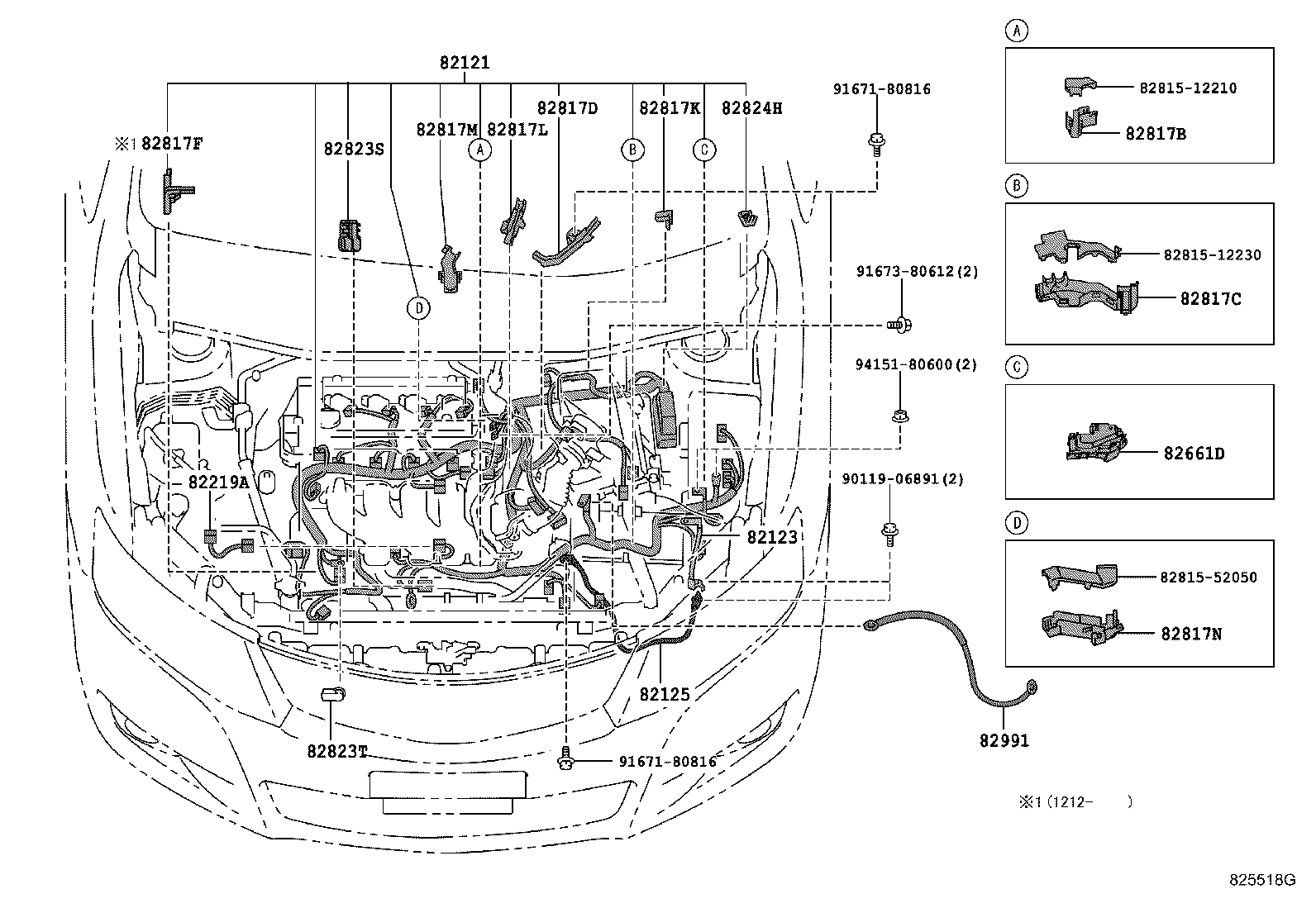 82191-20060 WIRE, FRONT SEAT, RH product image