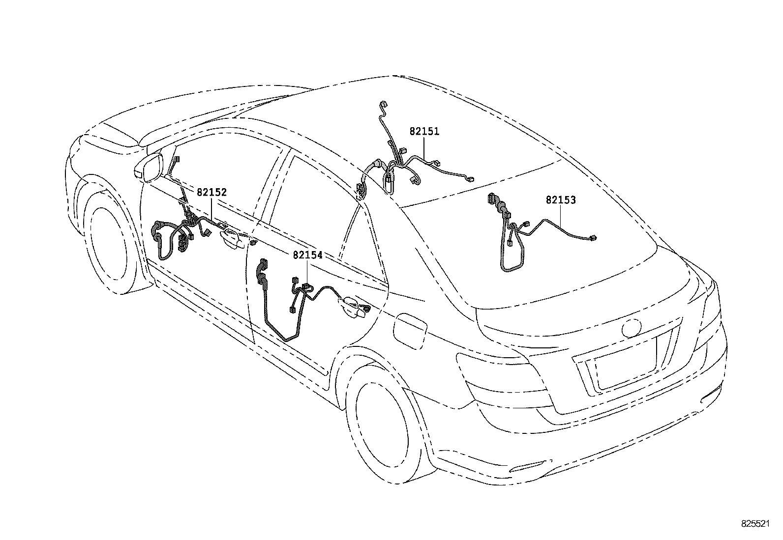 82191-20060 WIRE, FRONT SEAT, RH product image
