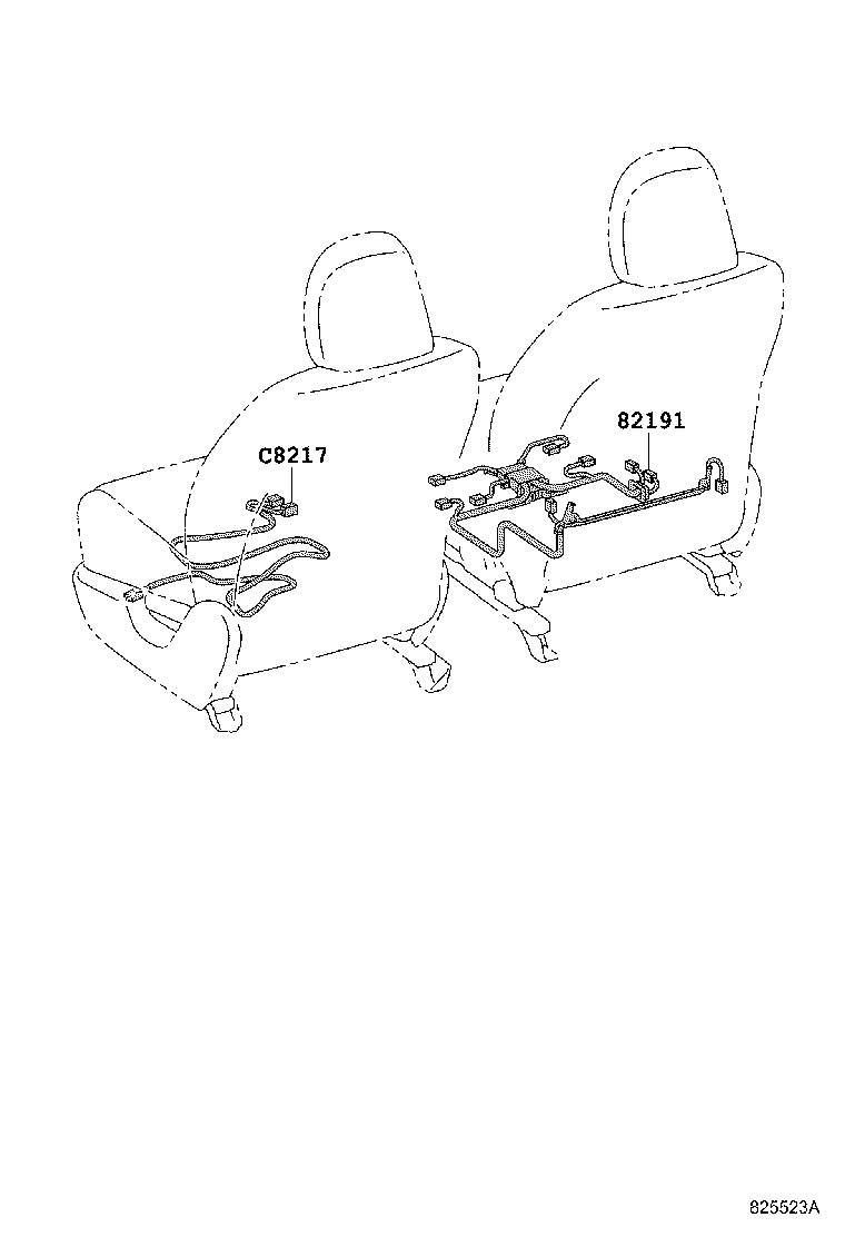 82191-20060 WIRE, FRONT SEAT, RH product image