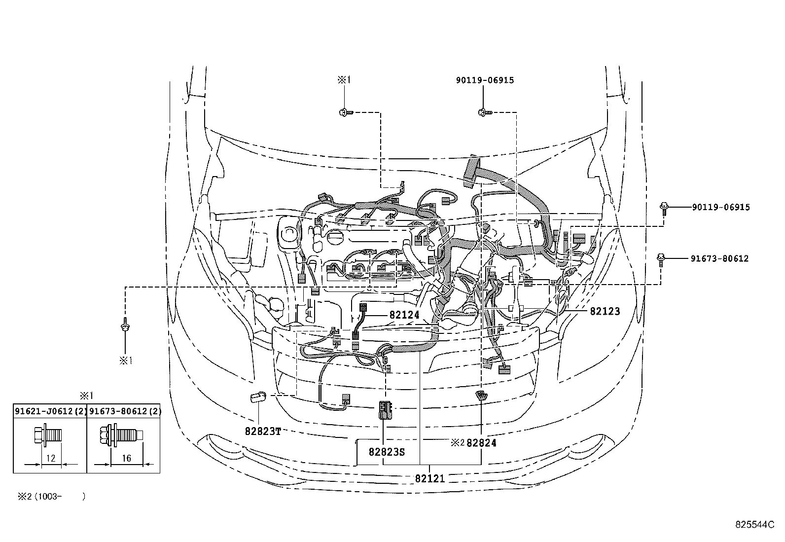 82712-28550 PROTECTOR, WIRING HARNESS, NO.1 product image