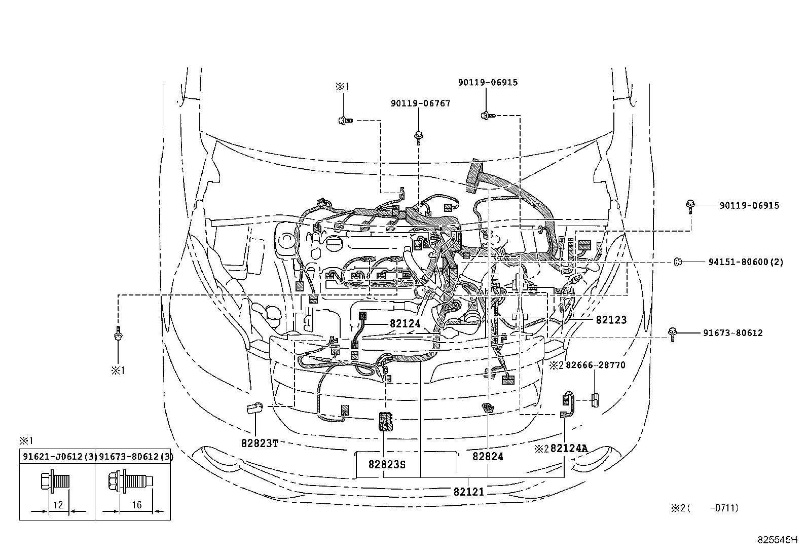 82142-28080 WIRE, INSTRUMENT PANEL, NO.2 product image