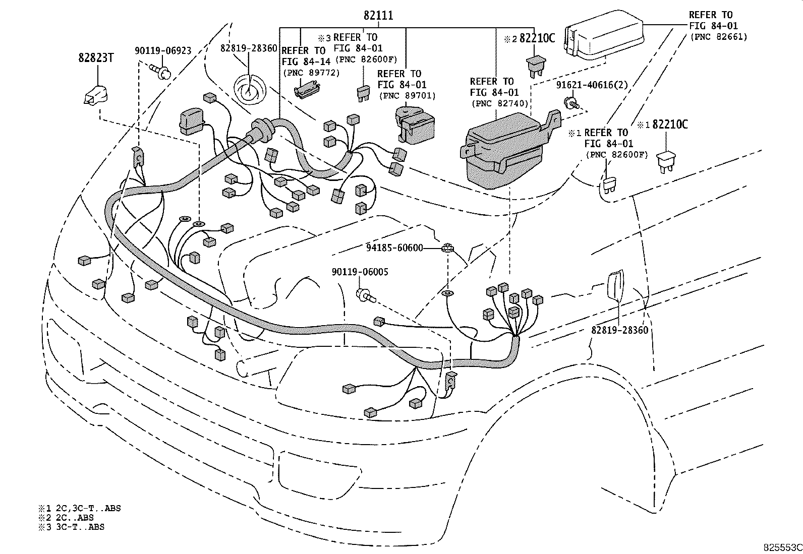 82124-28280 WIRE, ENGINE, NO.4 product image