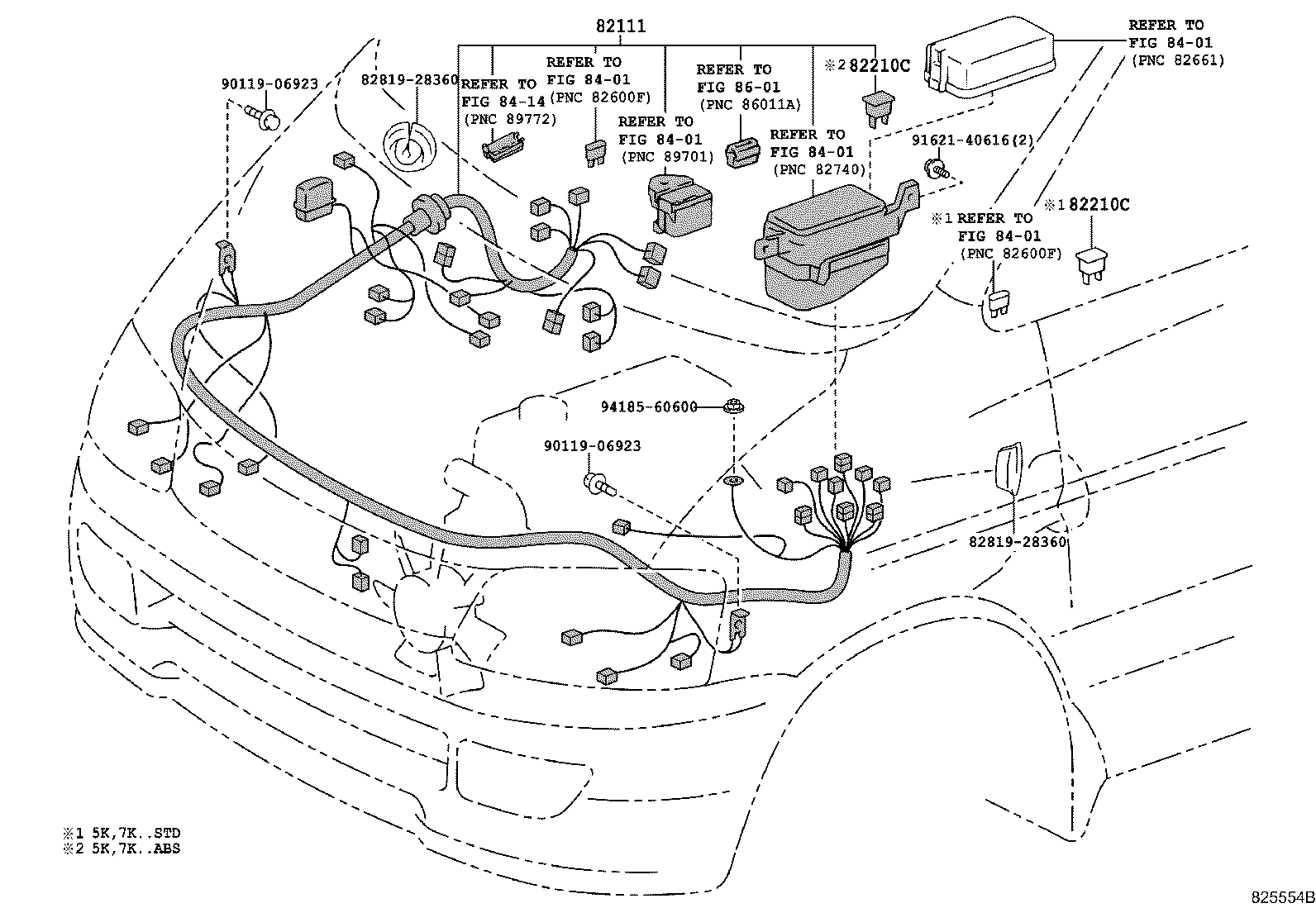 82124-28280 WIRE, ENGINE, NO.4 product image