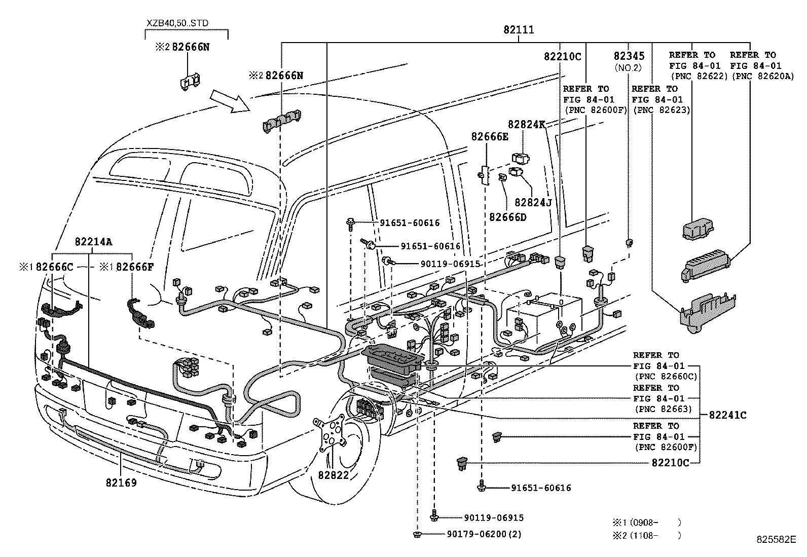 82142-36014 WIRE, INSTRUMENT PANEL, NO.2 product image