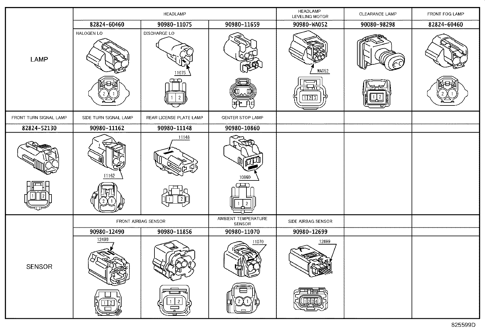 82154-02760 WIRE, REAR DOOR, NO.2 product image