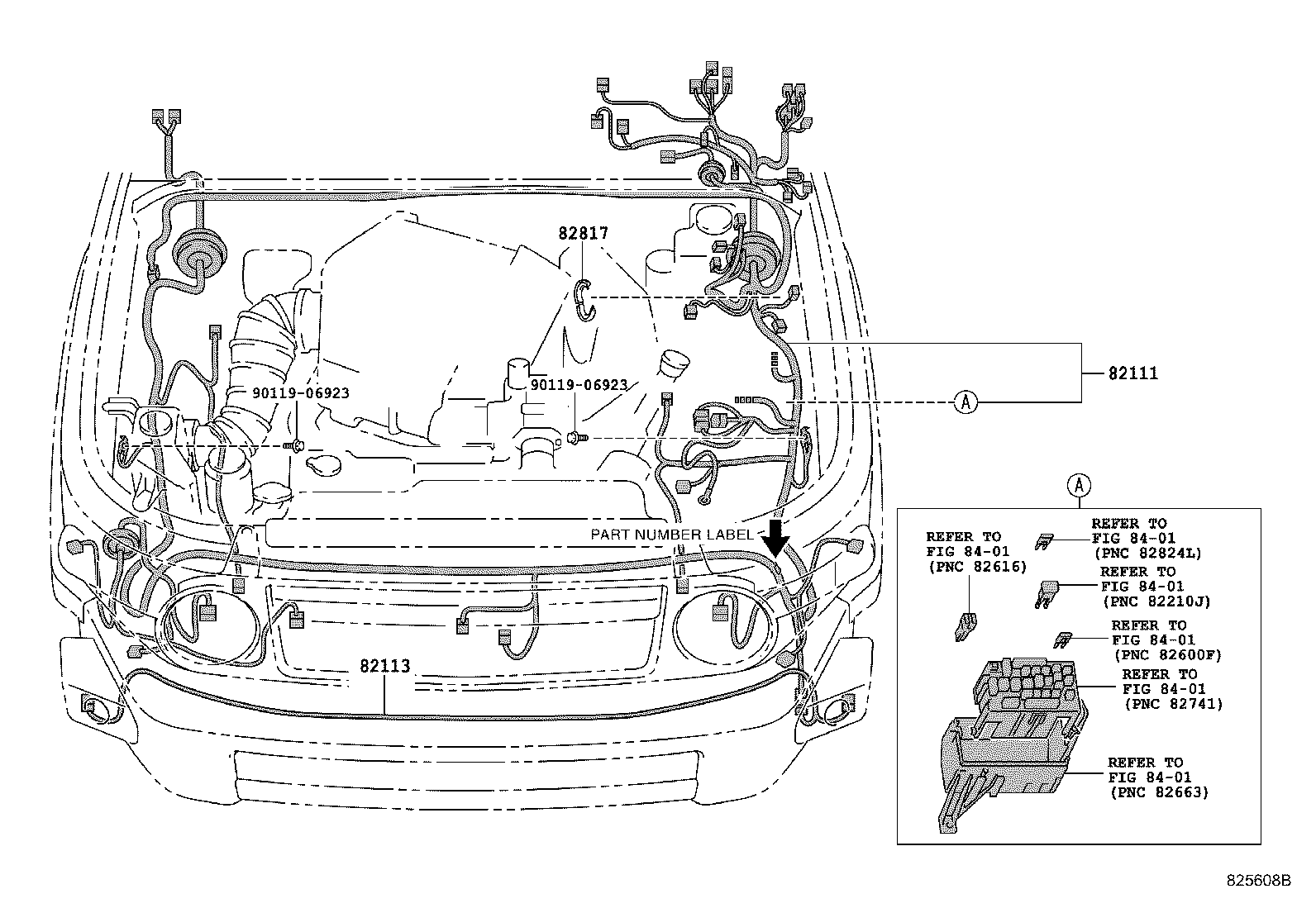 82142-35360 WIRE, INSTRUMENT PANEL, NO.2 product image
