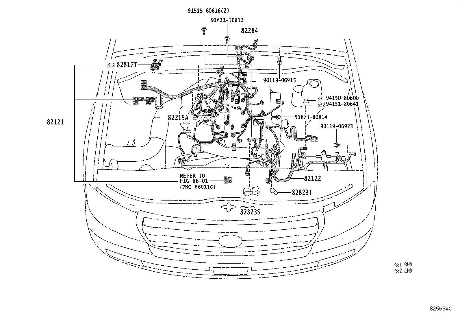 82142-60212 WIRE, INSTRUMENT PANEL, NO.2 product image