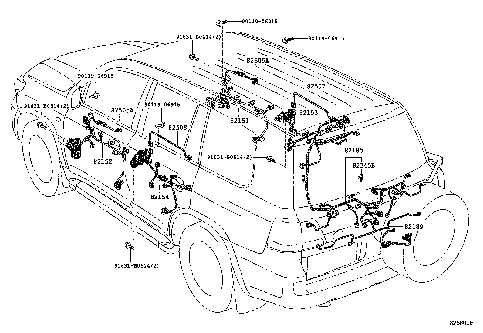 82142-60212 WIRE, INSTRUMENT PANEL, NO.2 product image