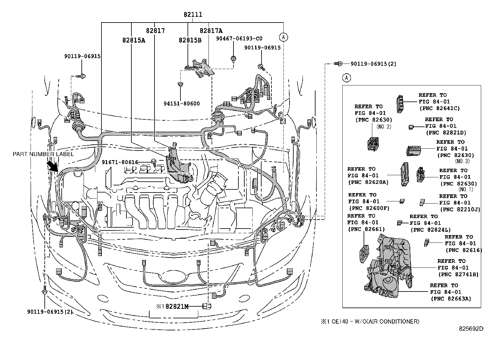 82817-12D50 PROTECTOR, WIRING HARNESS, NO.1 product image