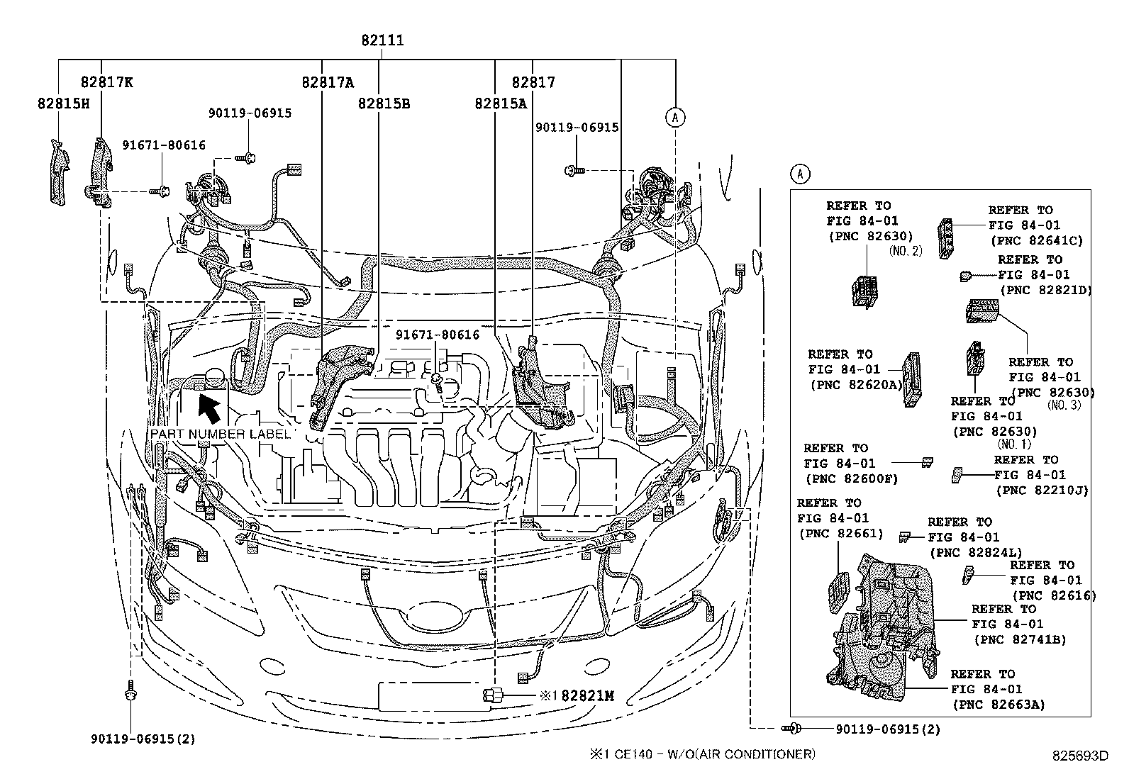 82817-12D50 PROTECTOR, WIRING HARNESS, NO.1 product image