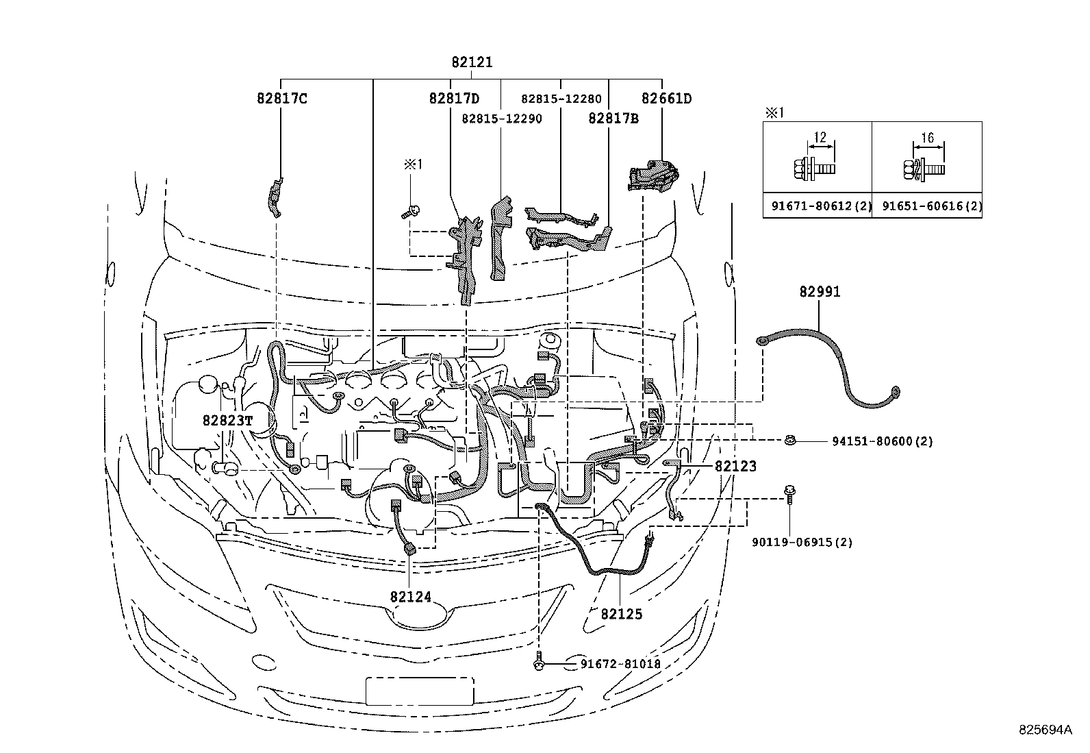 82817-12D50 PROTECTOR, WIRING HARNESS, NO.1 product image