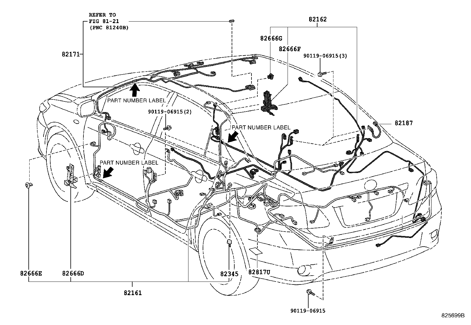 82817-12D50 PROTECTOR, WIRING HARNESS, NO.1 product image