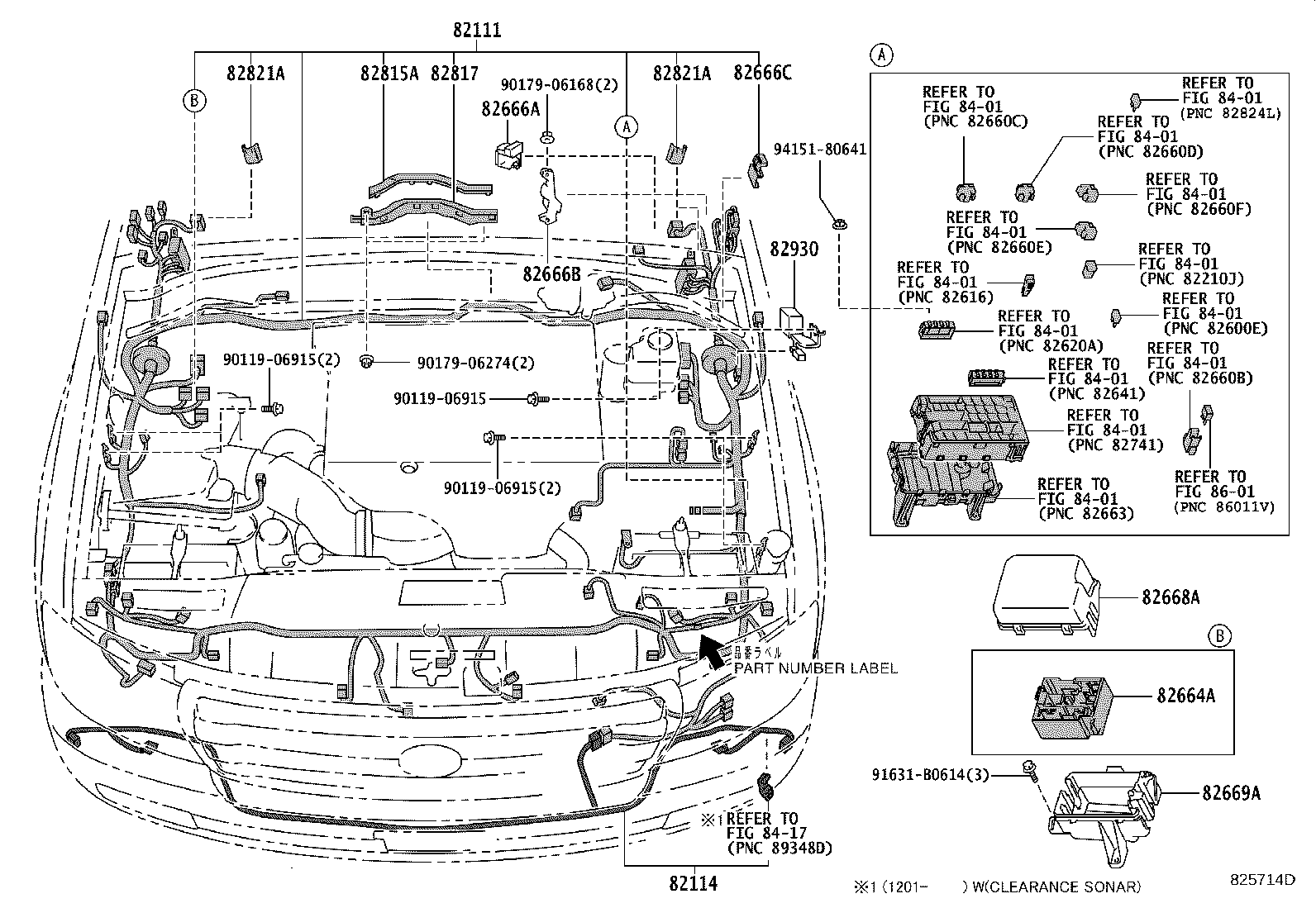 Toyota 82143-60700 WIRE, INSTRUMENT PANEL, NO.3