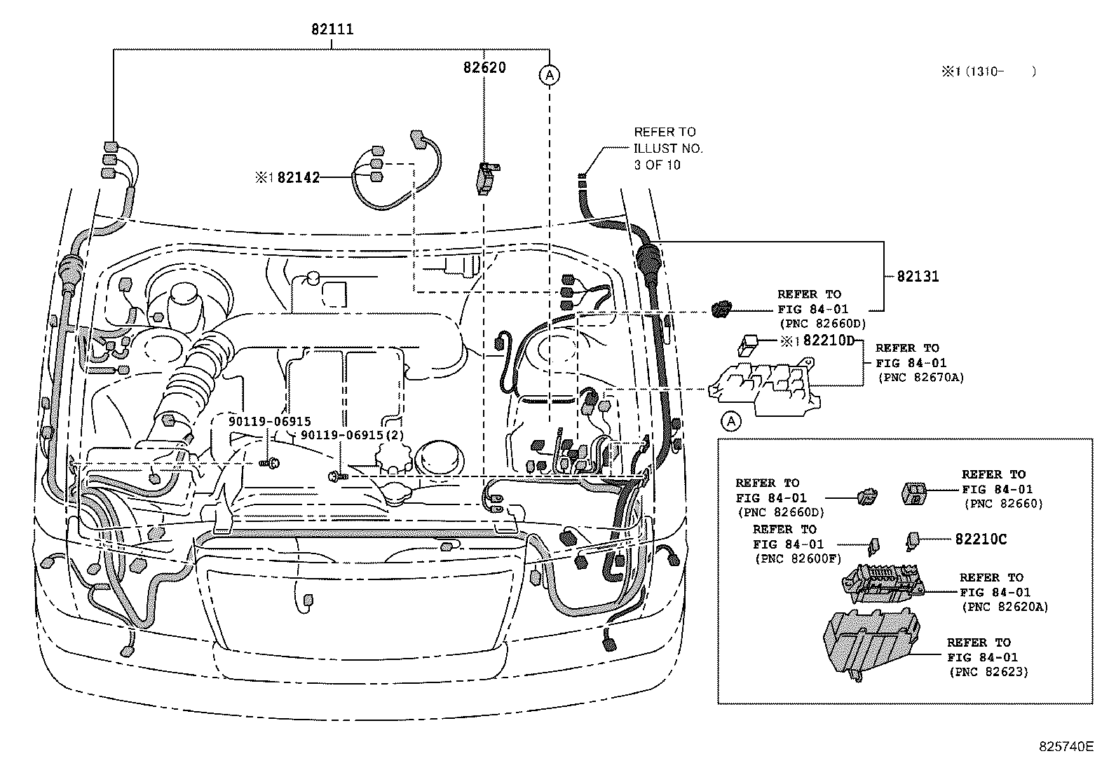 82154-43050 WIRE, REAR DOOR, NO.2 product image