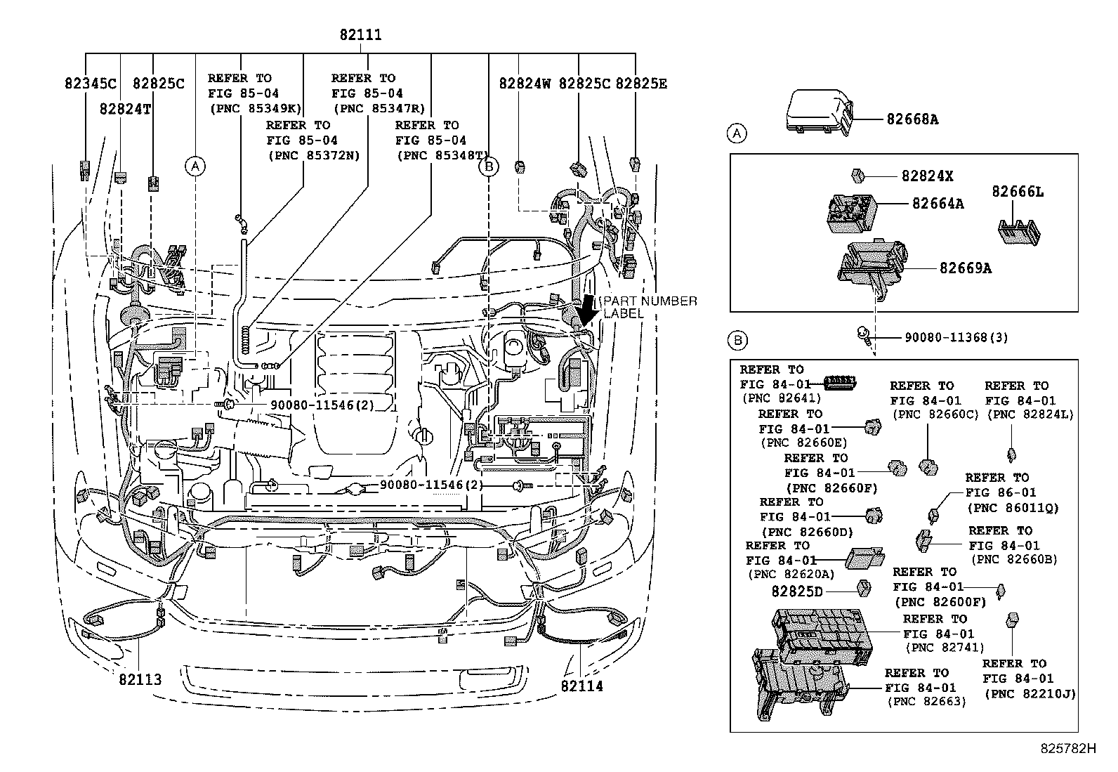 82142-0C240 WIRE, INSTRUMENT PANEL, NO.2 product image