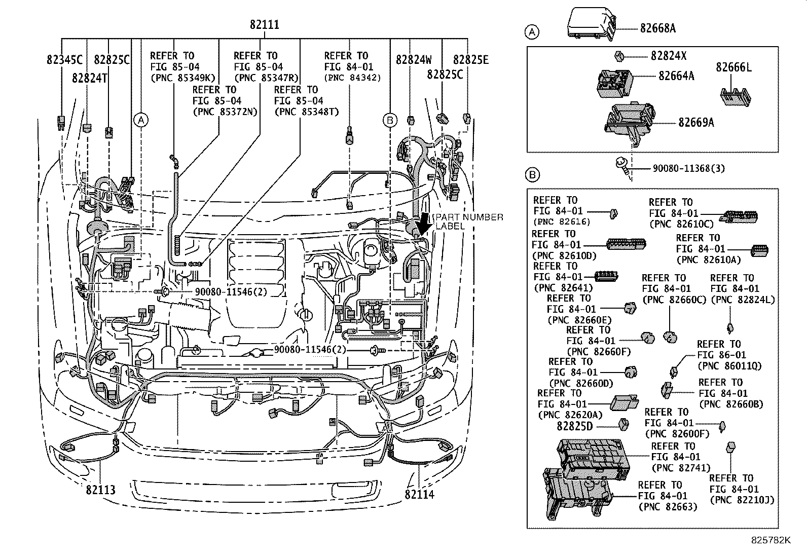 Toyota 82142-0C151 WIRE, INSTRUMENT PANEL, NO.2