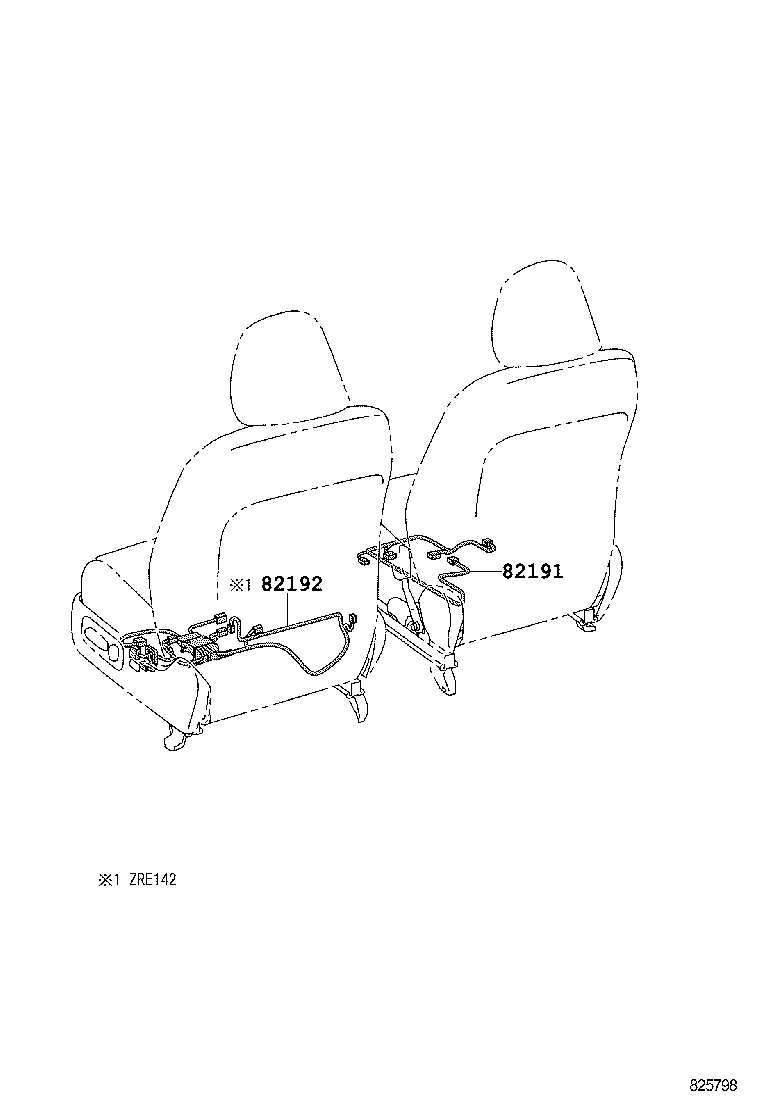 82192-02100 WIRE, FRONT SEAT, LH product image