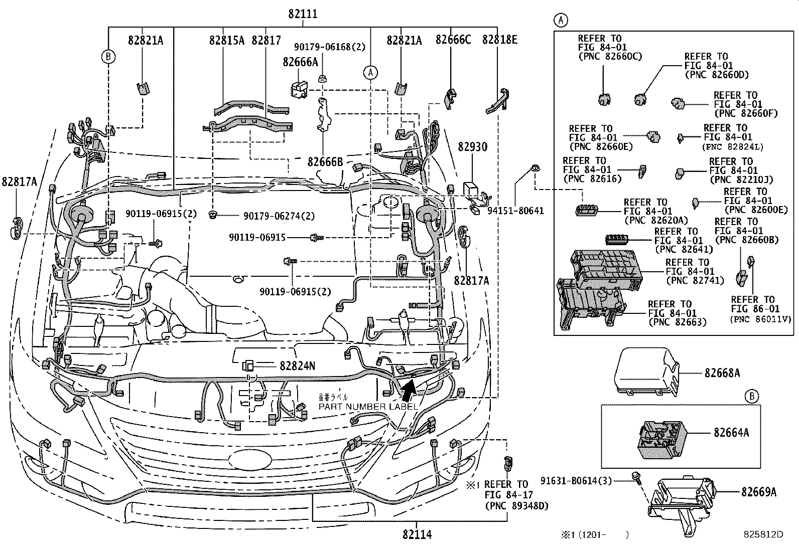 82142-60M00 WIRE, INSTRUMENT PANEL, NO.2 product image