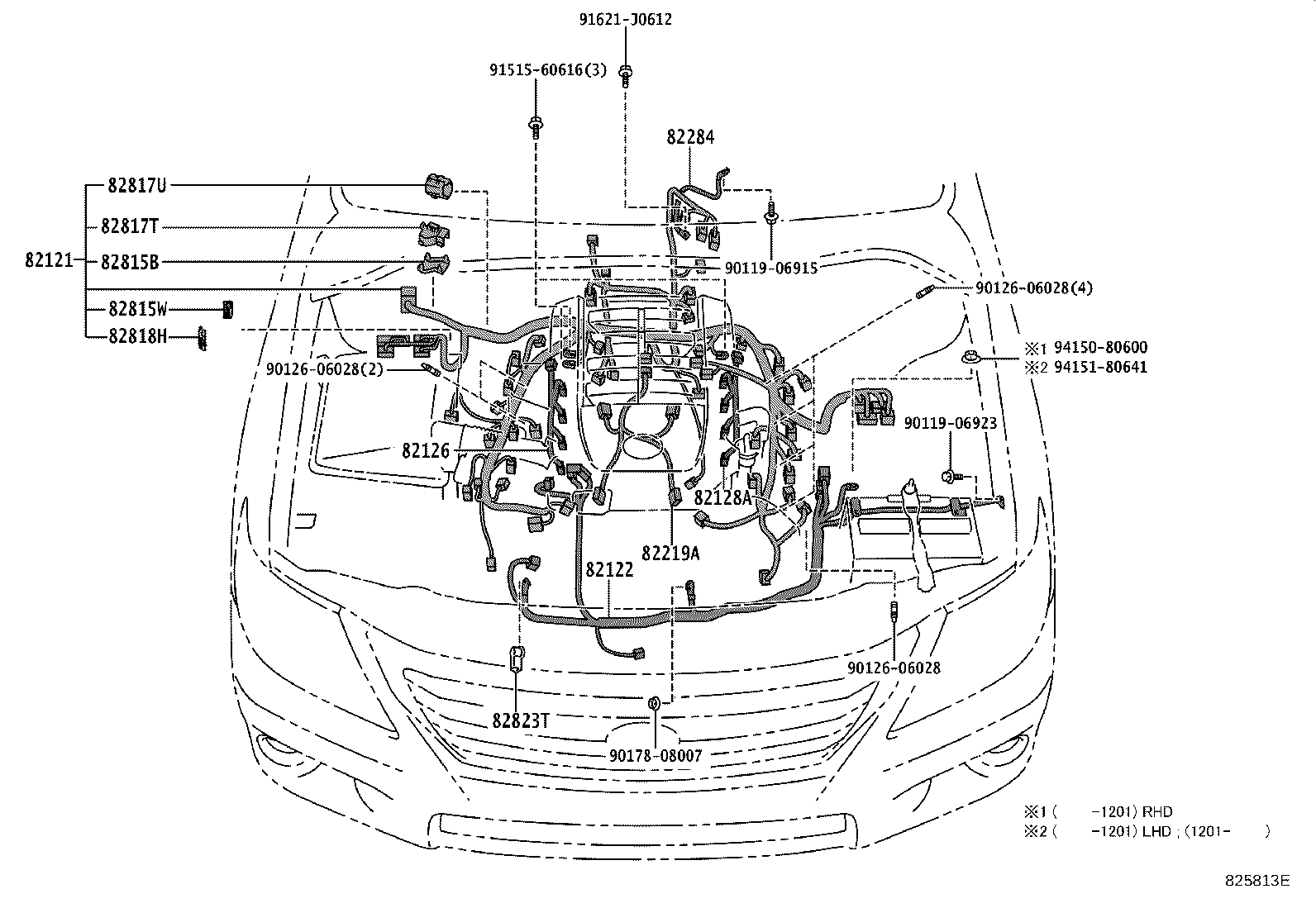 82142-60M00 WIRE, INSTRUMENT PANEL, NO.2 product image