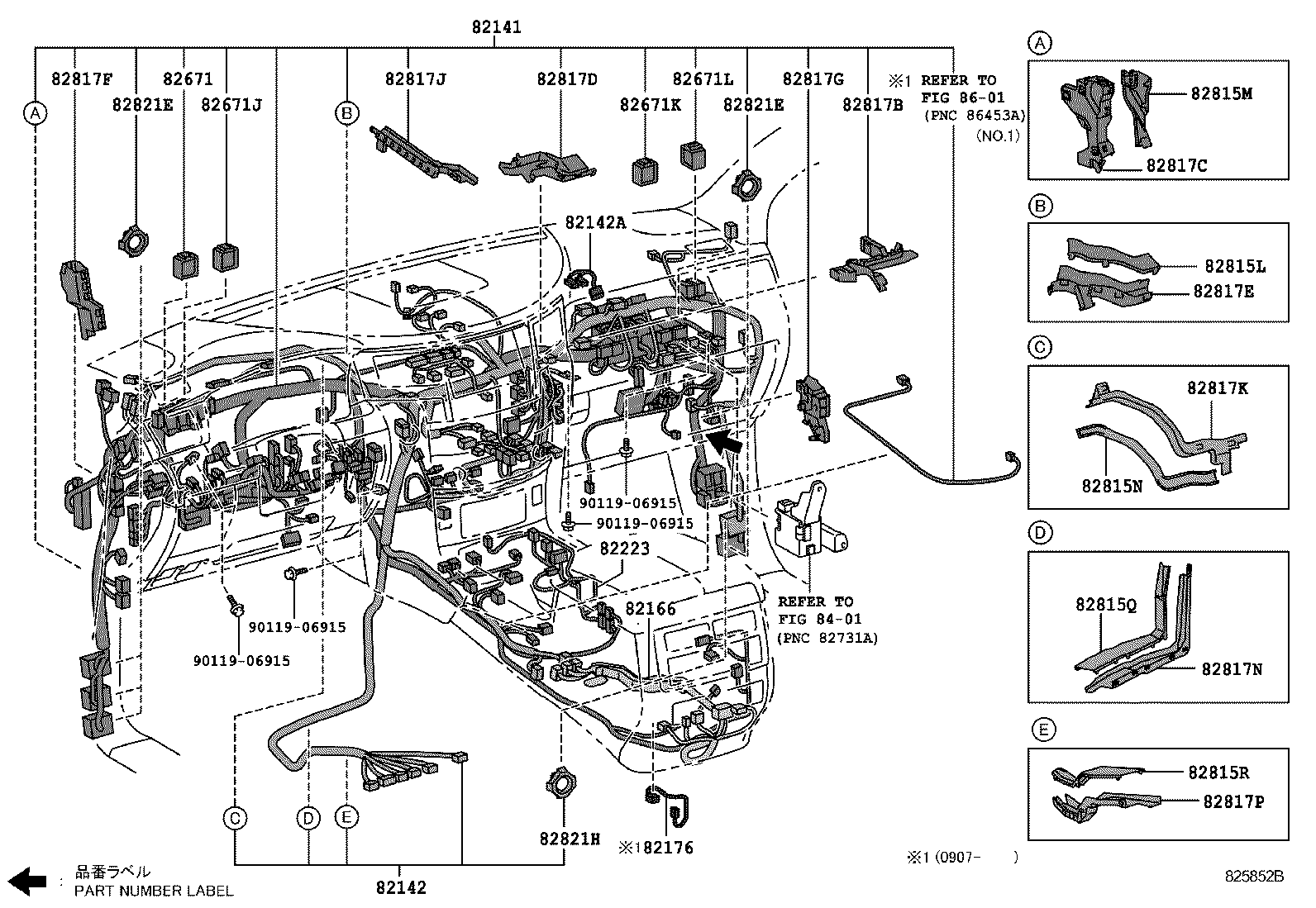 82142-60M00 WIRE, INSTRUMENT PANEL, NO.2 product image
