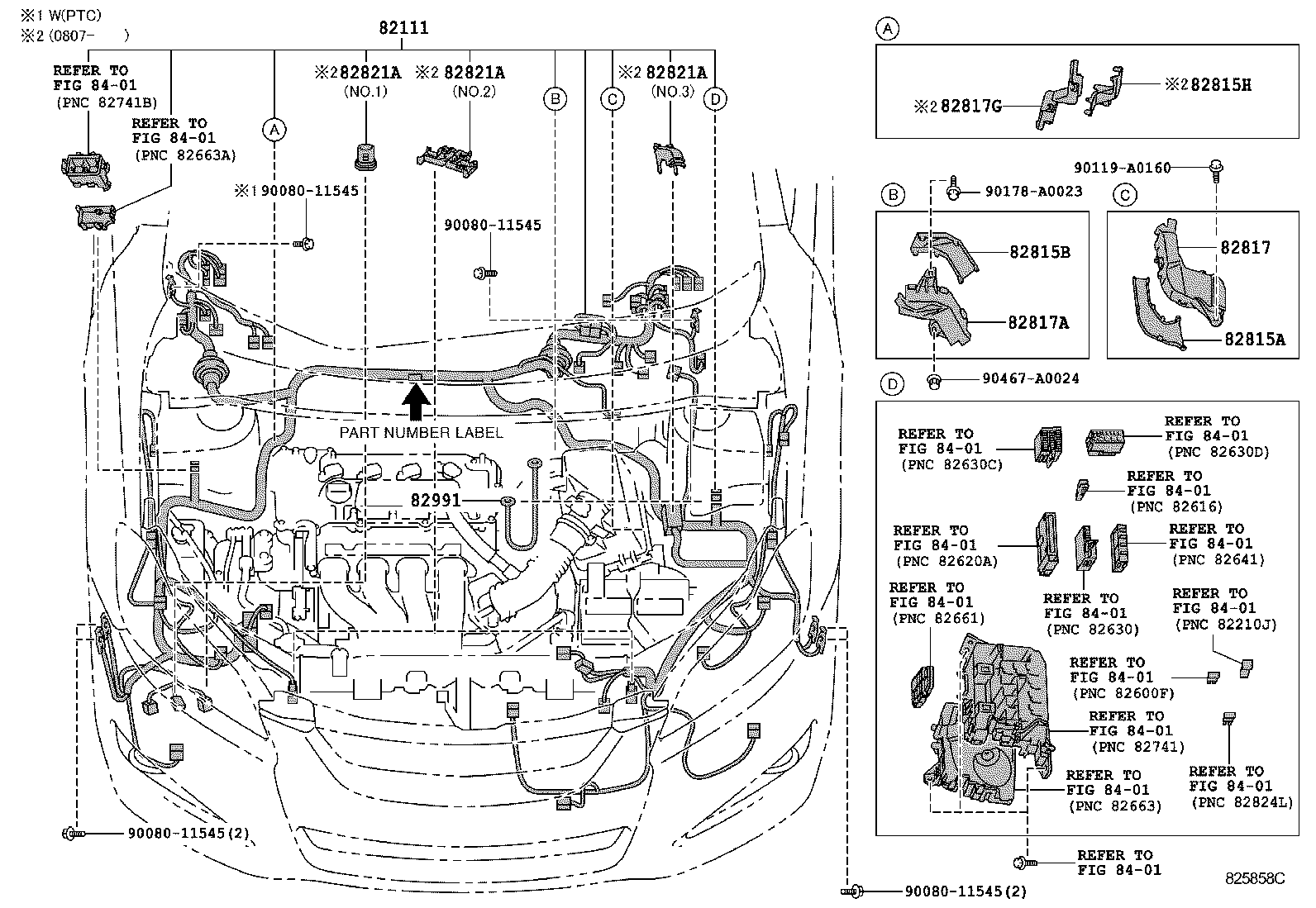 Toyota 82142-02150 WIRE, INSTRUMENT PANEL, NO.2