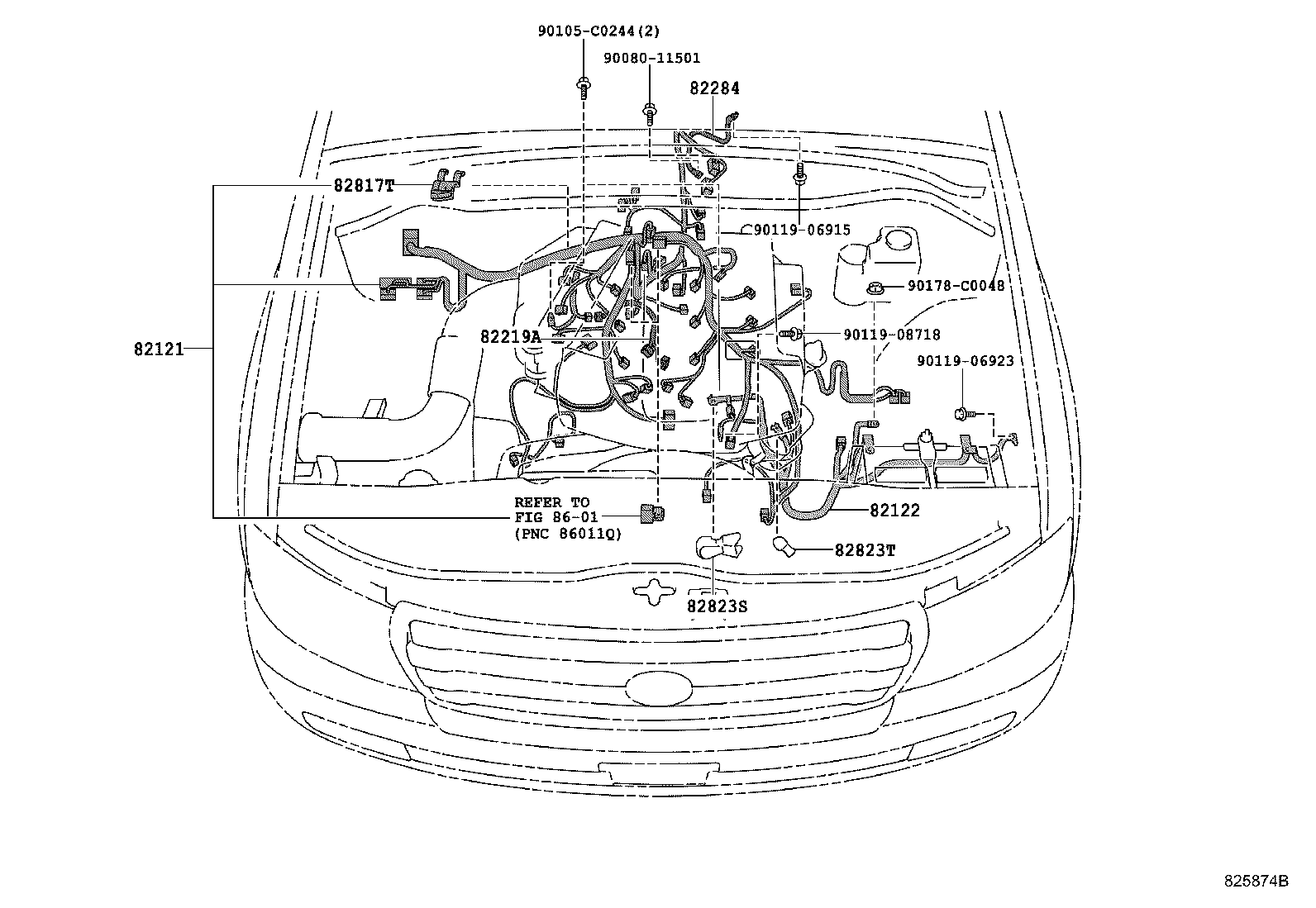 82122-0G040 WIRE, ENGINE, NO.2 product image