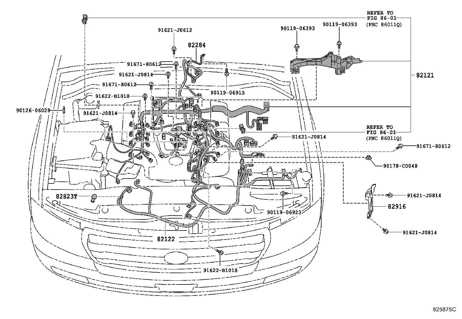 82122-0G040 WIRE, ENGINE, NO.2 product image