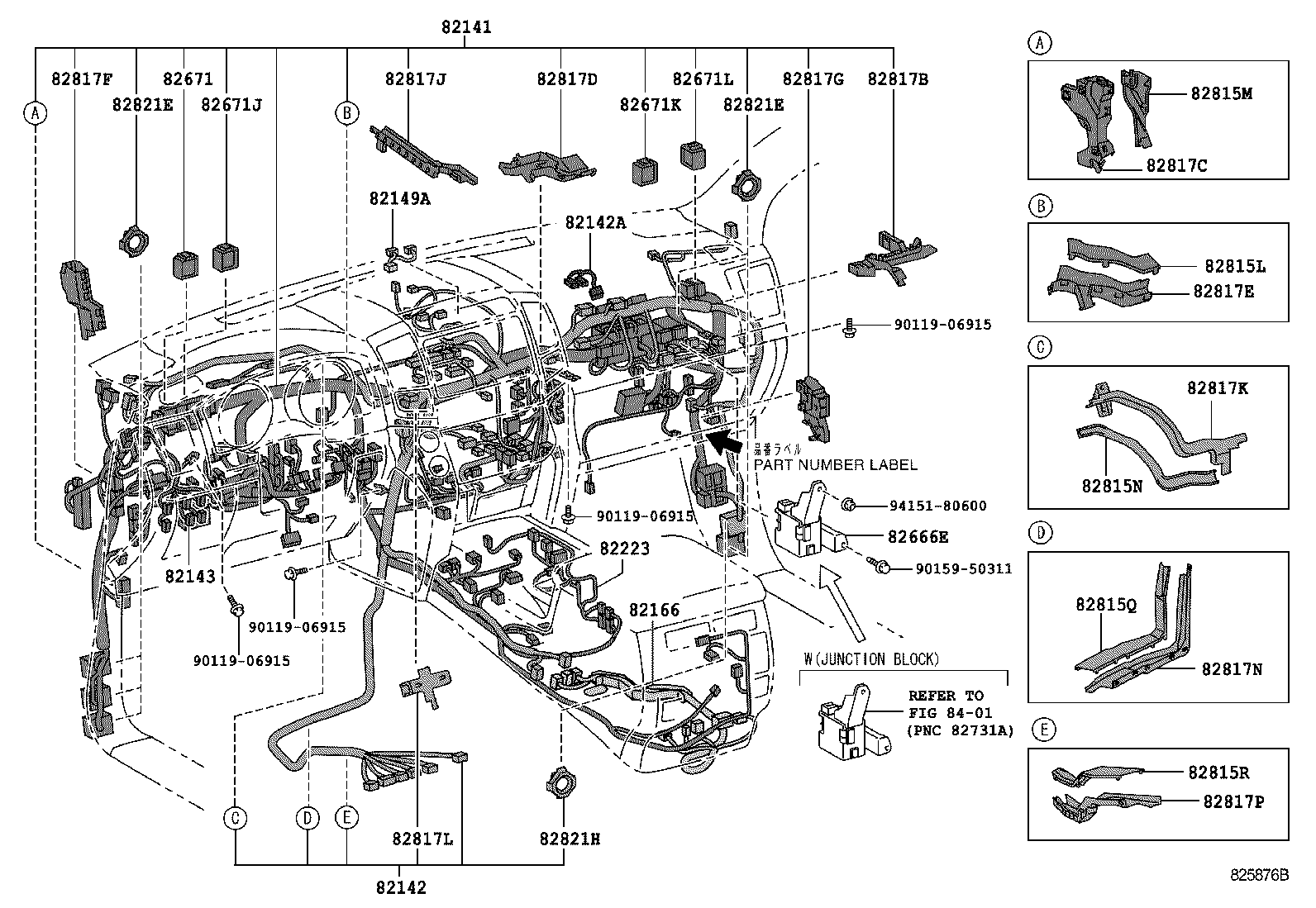 82122-0G040 WIRE, ENGINE, NO.2 product image