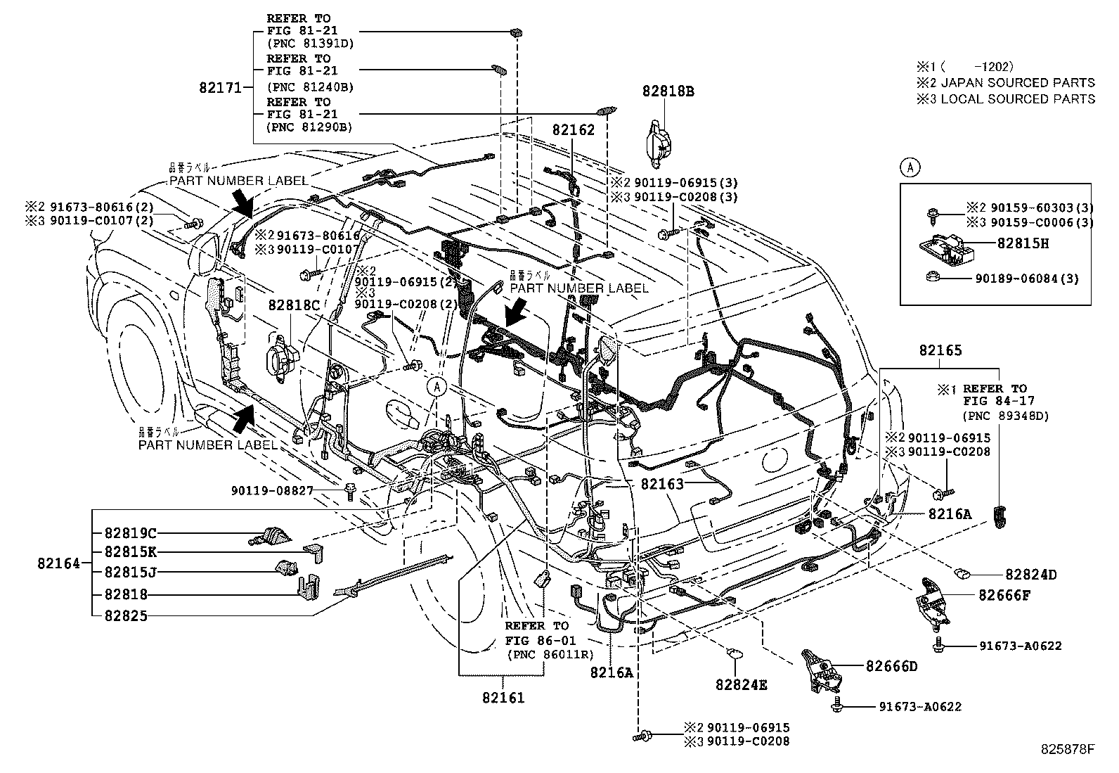 82122-0G040 WIRE, ENGINE, NO.2 product image