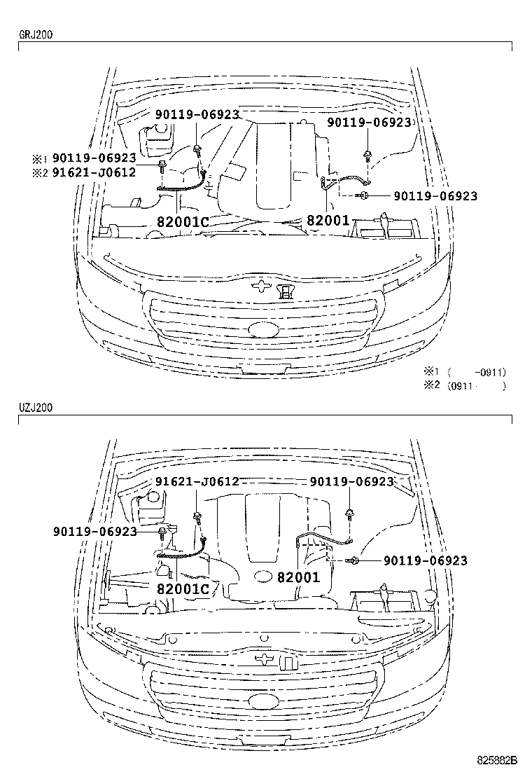 82122-0G040 WIRE, ENGINE, NO.2 product image