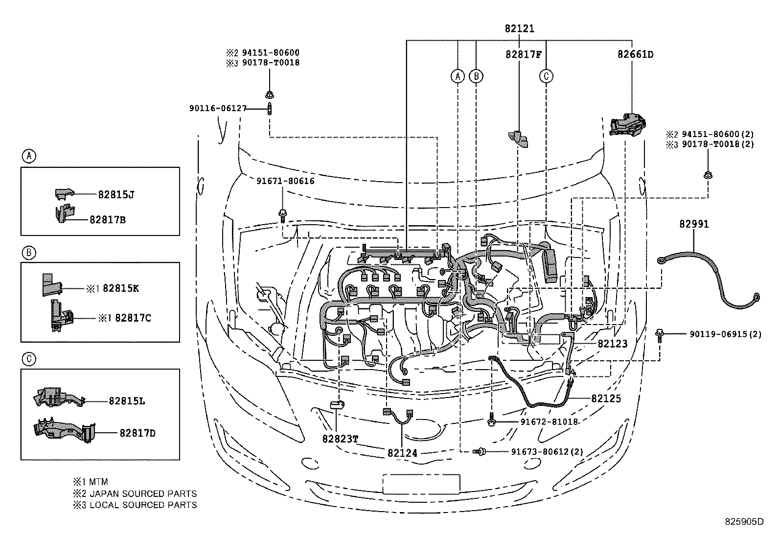 82142-02210 WIRE, INSTRUMENT PANEL, NO.2 product image