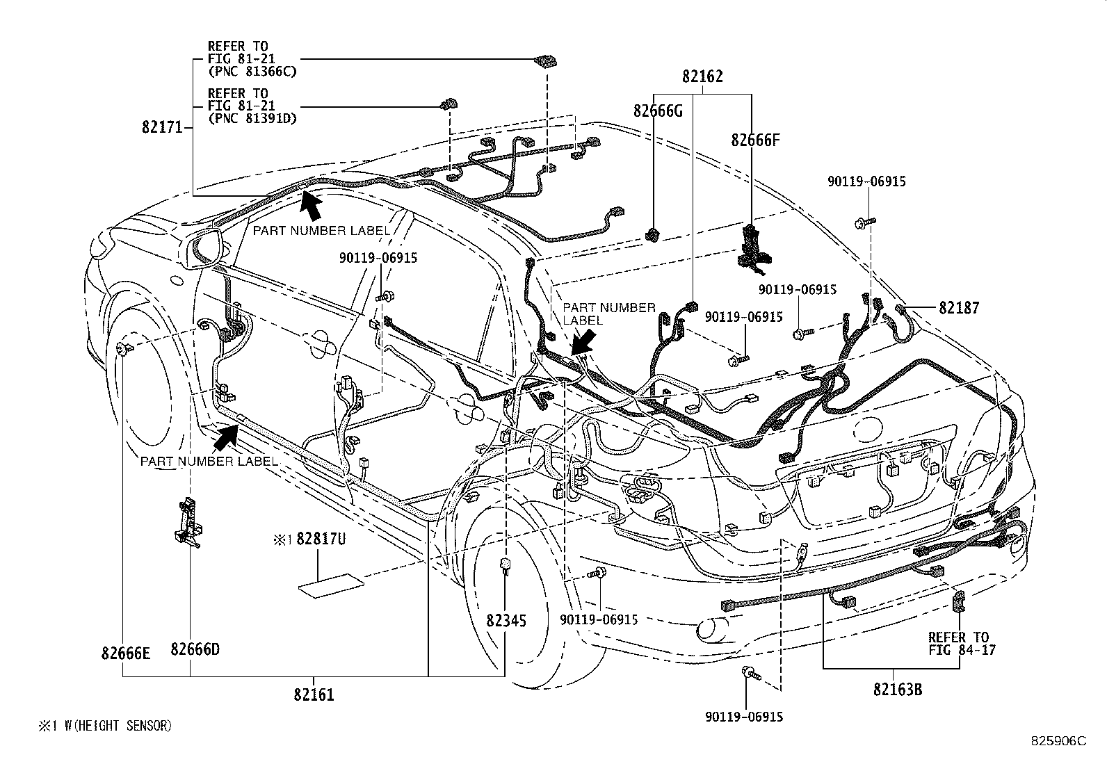 82142-02210 WIRE, INSTRUMENT PANEL, NO.2 product image