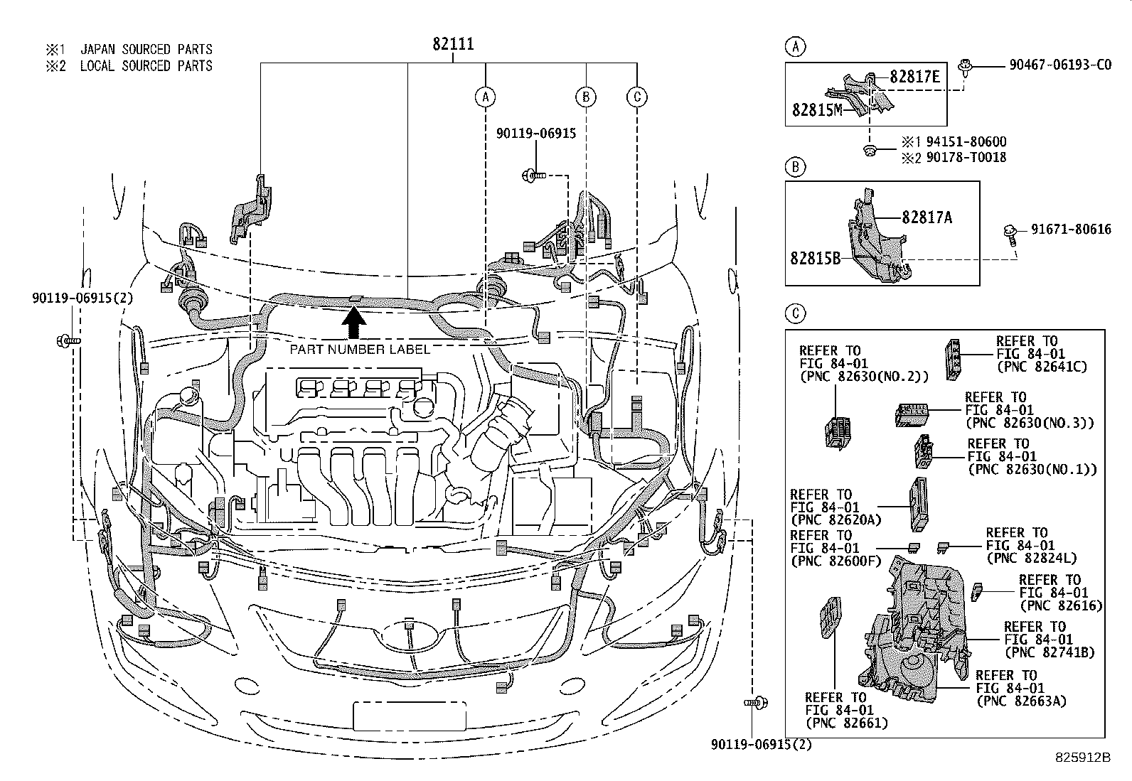 82142-02210 WIRE, INSTRUMENT PANEL, NO.2 product image