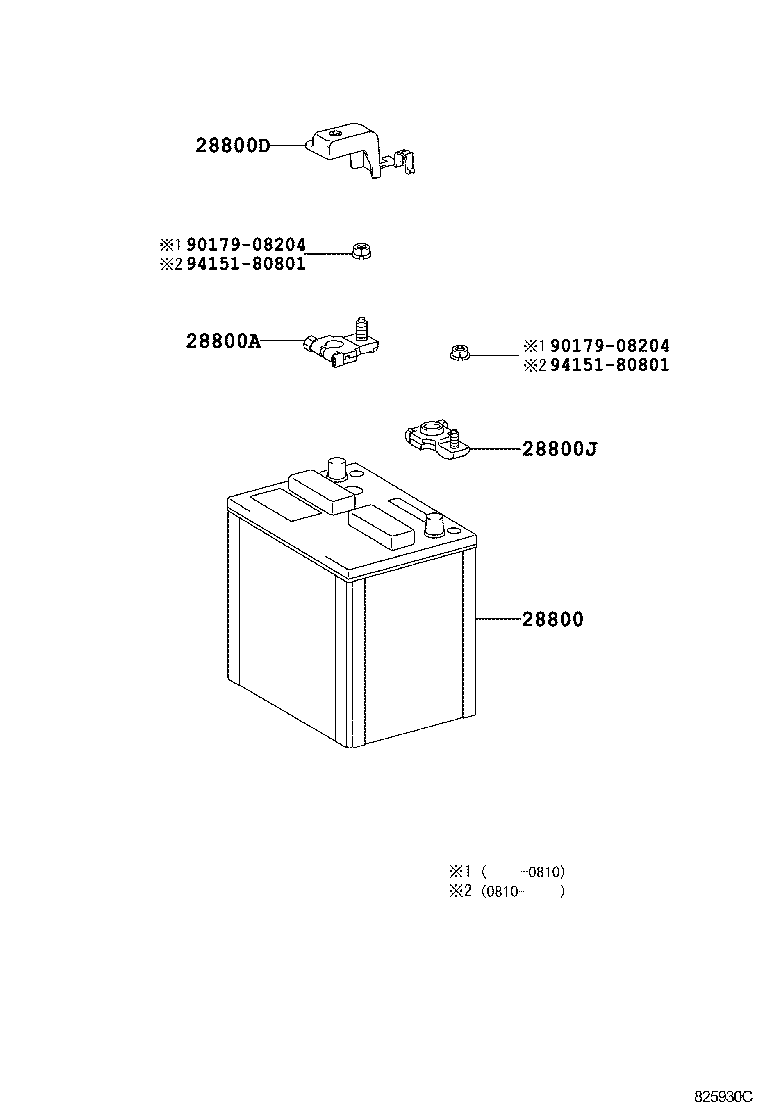 Toyota 28800-42061 BATTERY