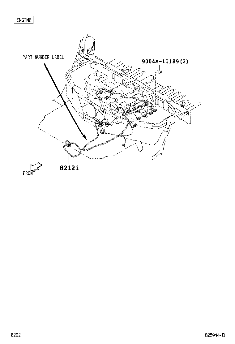 82046-BZ170 WIRE SUB-ASSY, BODY GROUND, NO.1 product image