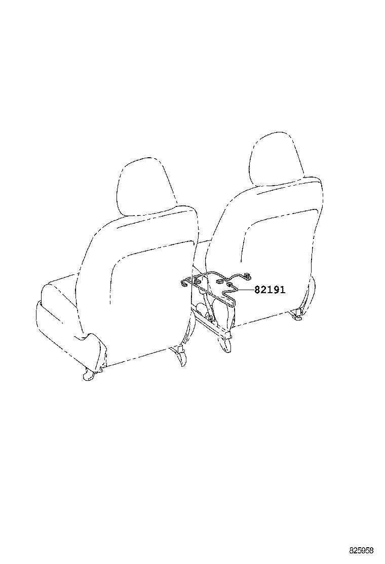 82191-12050 WIRE, FRONT SEAT, RH product image